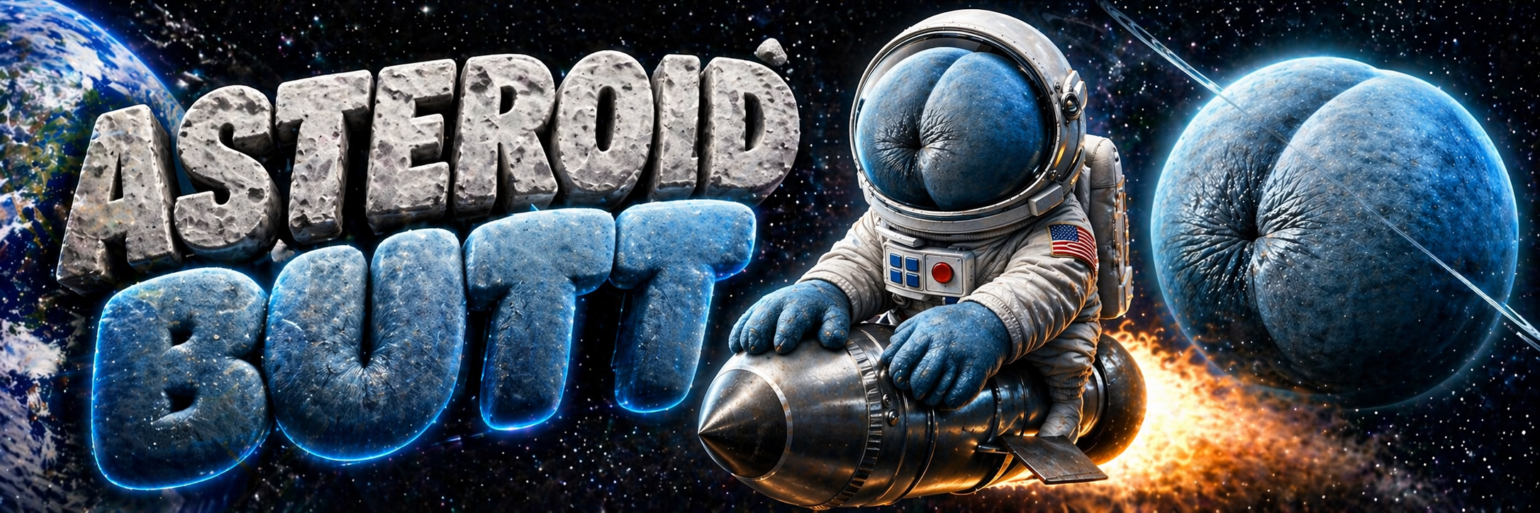 Asteroid Butt Banner